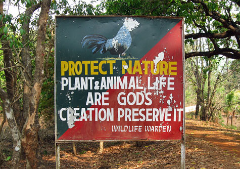 Indian national park sign