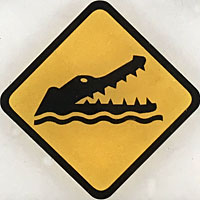 crocodile sign