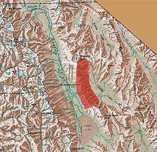 Inyo Mountains Slender Salamander Range Map