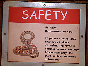 rattlesnake sign